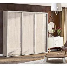 Sliding wardrobe 2.3 m "chipboard" painted high gloss three-door